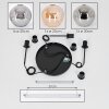 Ripoll Suspension, Boule lumineuse, Suspension, Suspension grappe Ambre, Fumé, 3 lumières