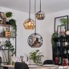 Ripoll Suspension, Boule lumineuse, Suspension, Suspension grappe Ambre, Fumé, 3 lumières