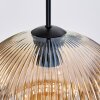 Ripoll Suspension, Boule lumineuse, Suspension, Suspension grappe Ambre, Clair, Fumé, 3 lumières