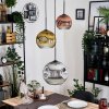 Ripoll Suspension, Boule lumineuse, Suspension, Suspension grappe Chrome, Or, Clair, Cuivré, Fumé, 3 lumières