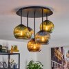 Koyoto Plafonnier, Boule lumineuse 45 cm Bleu, Vert, Cuivré, 5 lumières