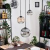 Ripoll Suspension, Boule lumineuse, Suspension grappe Ambre, Clair, Fumé, 3 lumières