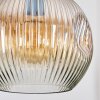 Ripoll Suspension, Boule lumineuse, Suspension grappe Ambre, Clair, Fumé, 3 lumières
