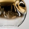 Ripoll Suspension, Boule lumineuse, Suspension grappe Chrome, Or, Clair, Cuivré, Fumé, 4 lumières