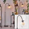 Koyoto Lampadaire, Lampadaires arc Chrome, Noir, 1 lumière