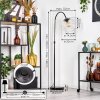 Koyoto Lampadaire, Lampadaires arc Chrome, Noir, 1 lumière