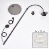 Koyoto Lampadaire, Lampadaires arc Chrome, Noir, 1 lumière