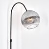 Koyoto Lampadaire, Lampadaires arc Chrome, Noir, 1 lumière