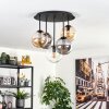 Gastor Plafonnier, Boule lumineuse 45 cm Ambre, Clair, Fumé, 5 lumières