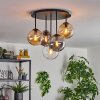 Gastor Plafonnier, Boule lumineuse 45 cm Ambre, Clair, Fumé, 5 lumières
