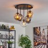 Gastor Plafonnier, Boule lumineuse 45 cm Ambre, Clair, Fumé, 5 lumières