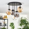 Gastor Plafonnier, Boule lumineuse 45 cm Ambre, Clair, Fumé, 5 lumières