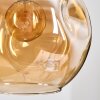 Ripoll Suspension, Boule lumineuse, Suspension grappe Ambre, Fumé, 3 lumières