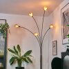 Nikkala Lampadaire Chrome, Noir, 5 lumières