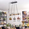Ripoll Suspension, Boule lumineuse, Suspension Écru, Noir, 3 lumières