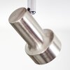 Edain Plafonnier, Spot de plafond LED Chrome, Nickel mat, 3 lumières