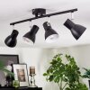 Farel Plafonnier, Spot de plafond Chrome, Noir, 4 lumières