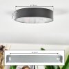 Elmar Plafonnier LED Noir, 1 lumière