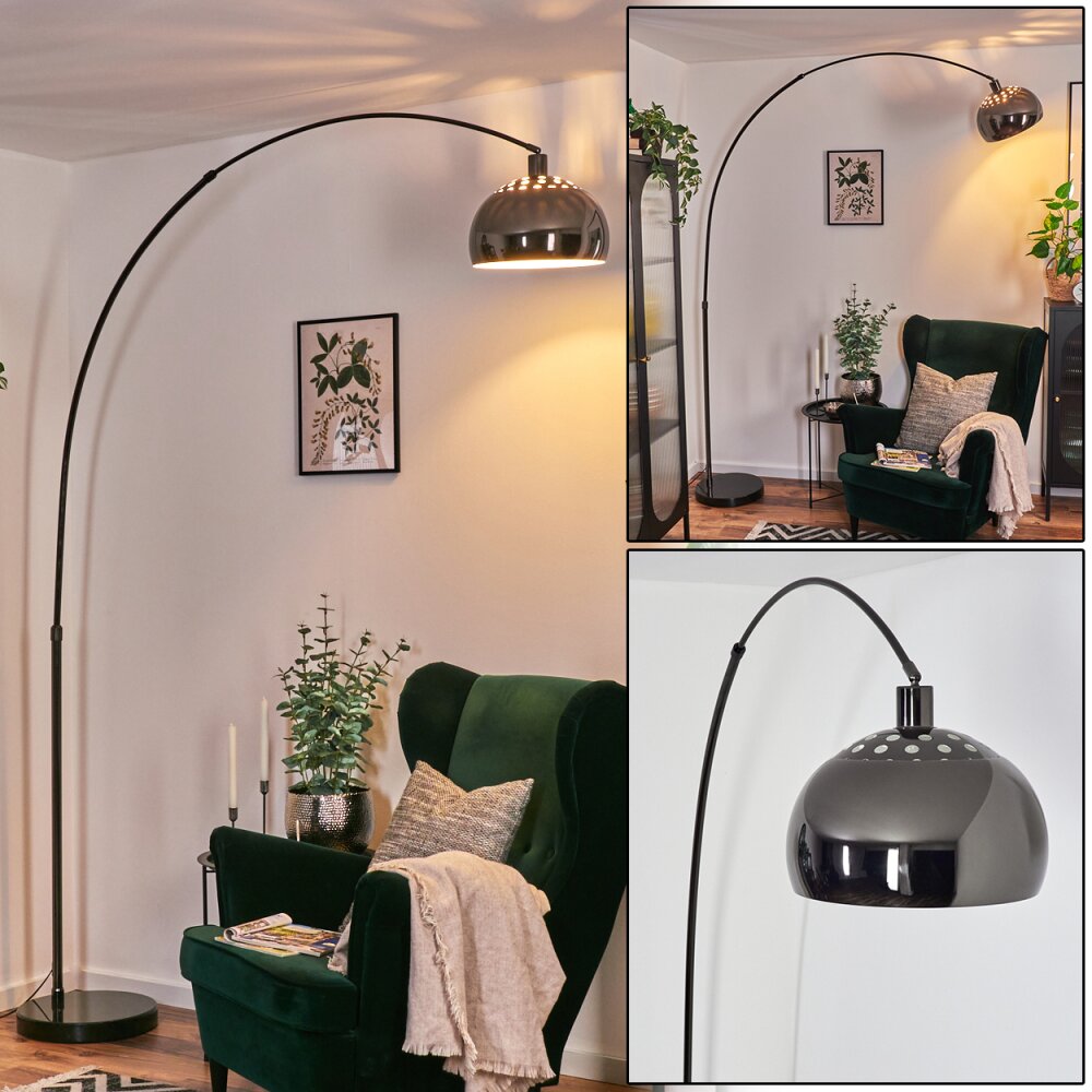Baloca Lampadaire Chrome, Noir, 1 lumière main product photo