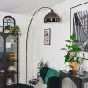 Baloca Lampadaire Chrome, Noir, 1 lumière
