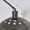 Baloca Lampadaire Chrome, Noir, 1 lumière