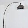 Baloca Lampadaire Chrome, Noir, 1 lumière