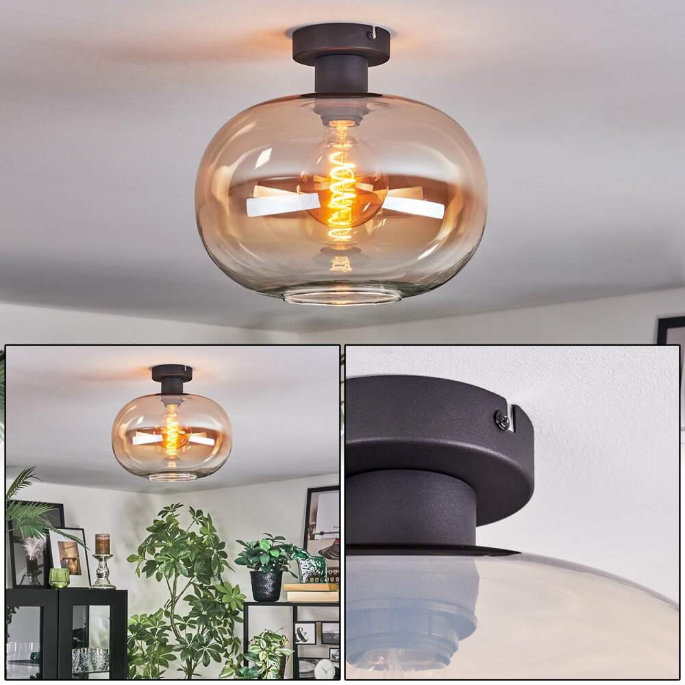 Apedo Plafonnier Ambre, Clair, 1 lumière main product photo