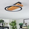 Pompu Plafonnier LED Écru, Noir, 1 lumière