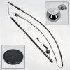 Baloca Lampadaire, Lampadaires arc Chrome, Noir, 1 lumière