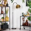 Koyoto Lampadaire Chrome, Noir, 1 lumière