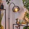 Koyoto Lampadaire Chrome, Noir, 1 lumière
