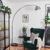 Baloca Lampadaire Chrome, Noir, 1 lumière