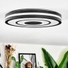 Ganor Plafonnier LED Noir, Blanc, 1 lumière, Télécommandes