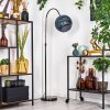 Koyoto Lampadaire Chrome, Noir, 1 lumière