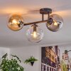 Gastor Plafonnier, Boule lumineuse Ambre, Clair, Fumé, 3 lumières