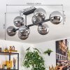 Gastor Plafonnier, Boule lumineuse Fumé, 8 lumières