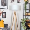 Soungou Lampadaire Chrome, Écru, 1 lumière