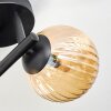 Chehalis Plafonnier, Boule lumineuse Ambre, Clair, Fumé, 3 lumières
