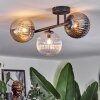 Chehalis Plafonnier, Boule lumineuse Ambre, Clair, Fumé, 3 lumières