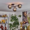 Gastor Plafonnier, Boule lumineuse Fumé, 3 lumières