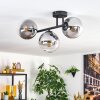 Gastor Plafonnier, Boule lumineuse Clair, Fumé, 3 lumières