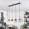 Koyoto Suspension, Boule lumineuse, Suspension Or, Clair, Cuivré, Fumé, 4 lumières