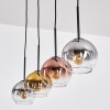 Koyoto Suspension, Boule lumineuse, Suspension Or, Clair, Cuivré, Fumé, 4 lumières