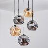 Ripoll Suspension, Boule lumineuse, Suspension grappe Ambre, Fumé, 5 lumières Ripoll Suspension, Boule lumineuse, Suspension grappe Ambre, Fumé, 5 lumières