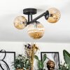 Chehalis Plafonnier, Boule lumineuse Ambre, 3 lumières