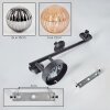 Chehalis Plafonnier, Boule lumineuse Ambre, Fumé, 3 lumières