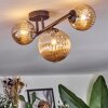 Chehalis Plafonnier, Boule lumineuse Ambre, 3 lumières