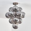 Chehalis Plafonnier, Boule lumineuse 39 cm LED Fumé, 13 lumières
