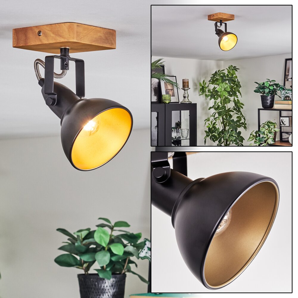 Hagan Plafonnier, Spot de plafond Chrome, Écru, Noir, 1 lumière main product photo