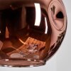 Ripoll Suspension, Boule lumineuse, Suspension grappe Bleu, Chrome, Or, Vert, Cuivré, Fumé, 5 lumières
